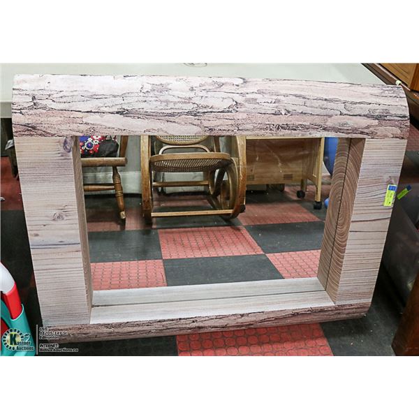 WALL MIRROR 31" X 39 1/2 WOOD LOOK
