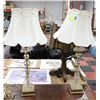 Image 1 : LOT OF 2 TABLE LAMPS CRYSTALS GLASS STEM