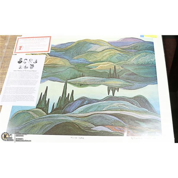 "MIRROR LAKE" BY FRANKLIN CARMICHAEL WITH COA