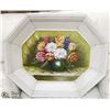 Image 1 : FRAMED OIL ON CANVAS FLORAL PAINTING, 24 X 21