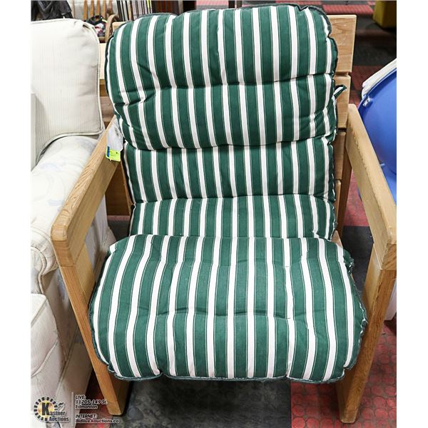 SOLID WOODEN CHAIR WITH CUSHION