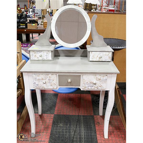 ESTATE SOLID WOOD MAKEUP TABLE WITH TILT MIRROR