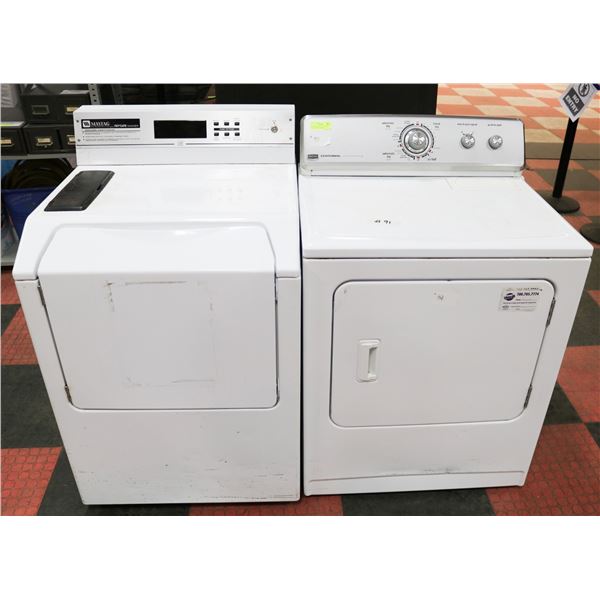 MAYTAG HEAVY DUTY WASHER AND DRYER (WORKING)