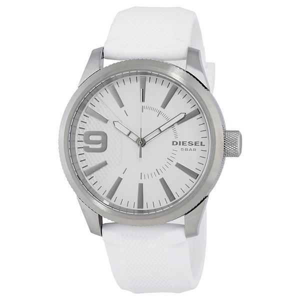 NEW DIESEL WHITE DIAL/WHITE RUBBER BAND MSRP $199