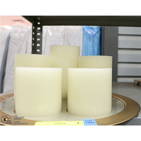 5 GROUPED BATTERY OPERATED CANDLES