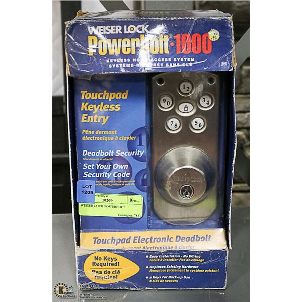 WEISER LOCK POWER BOLT