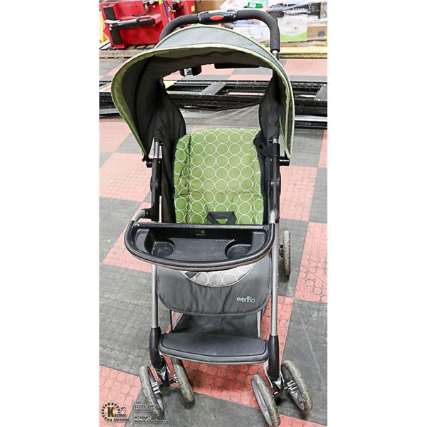EVENFLO FOLD-AWAY STROLLER WITH SUNSHADE,