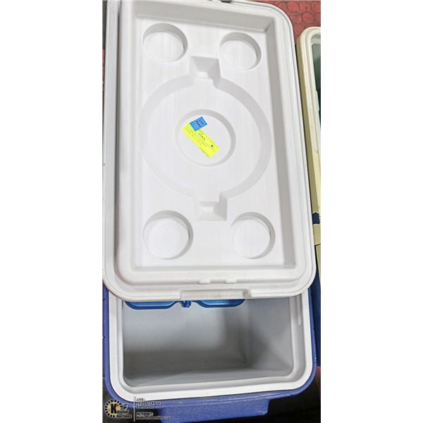 COLEMAN BLUE AND WHITE COOLER - POLY LITE 34
