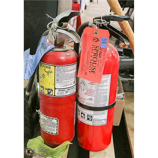 LOT OF 2 FIRE EXTINGUISHERS CHARGED