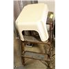 Image 1 : METAL STEP LADDER AND A PLASTIC STOOL
