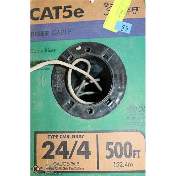 BOX OF CAT 5E CABLE 24/4 GAUGE