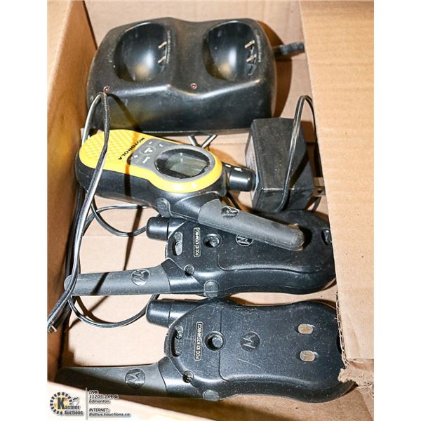 3 - 2 WAY  WALKIE TALKIE'S WITH CHARGER.