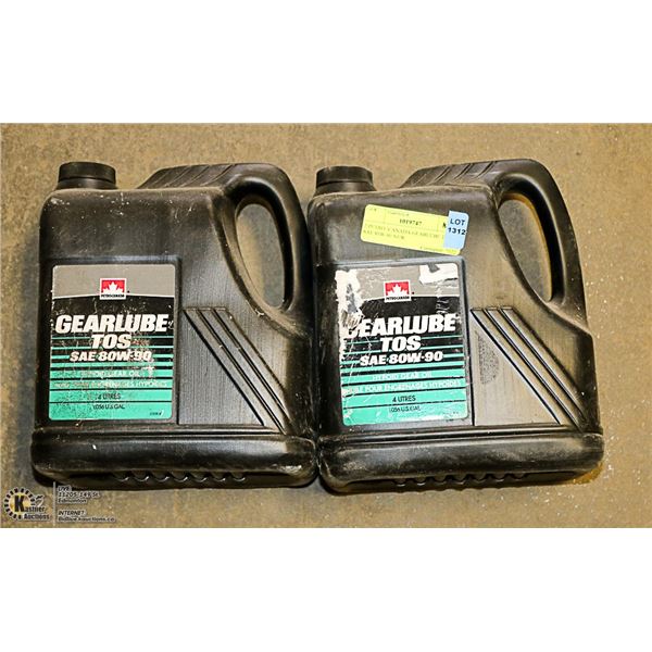 2 PETRO -CANADA GEARLUBE TOS SAE 80W-90 NEW