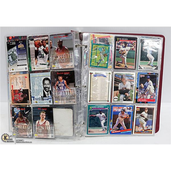 BINDER OF ASSORTED CLASSIC TRADING CARDS