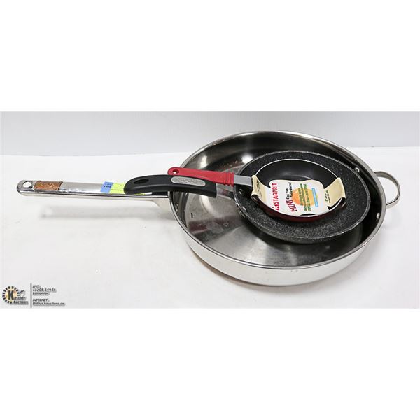 REVERE LARGE FRYING PAN W/ROCK FRY PAN & EGG PAN