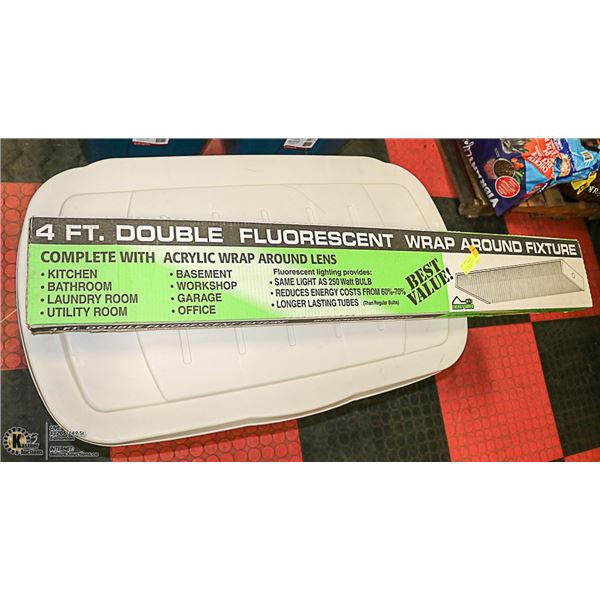 4 FT DOUBLE FLUORESCENT WRAP AROUND FIXTURE