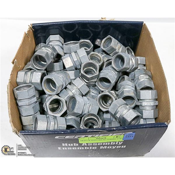 TRAY OF ELECTRICAL CONNECTORS