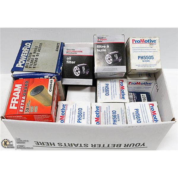 BOX OF ASSORTED FILTERS