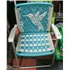 Image 1 : VINTAGE FOLDING HAND KNITTED CAMPING CHAIR