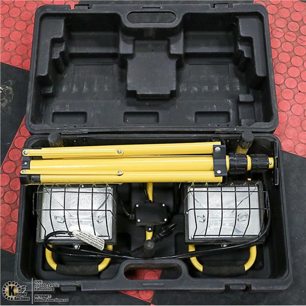 DOUBLE HALOGEN WORK LIGHT NEW IN CASE