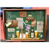Image 1 : BEER MAN CAVE SERVING TRAY 3 D ITEMS UNDER GLASS