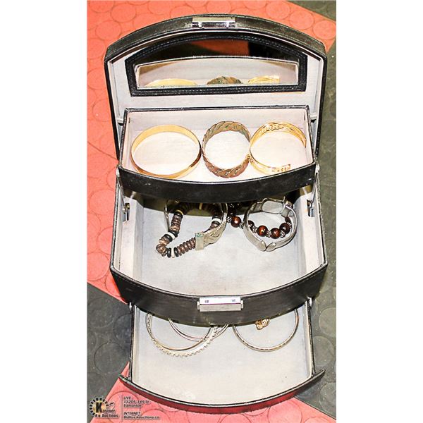 GOTHIC STYLE JEWELRY BOX WITH CONTENTS