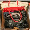 Image 1 : BOX OF PURSES INCL. BLACK LEATHER BACKPACK