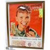 Image 1 : 11 X 14 ORIGINAL FRAMED AD 1950'S MARS BAR