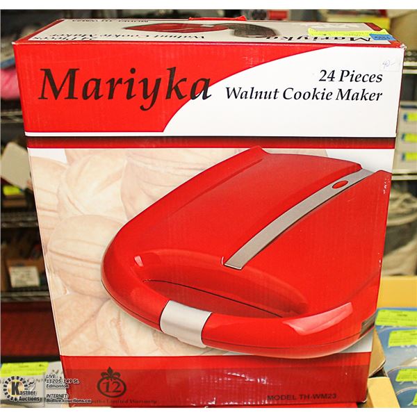 MARIYKA  RED WALNUT COOKIE MAKER 24 PIECES
