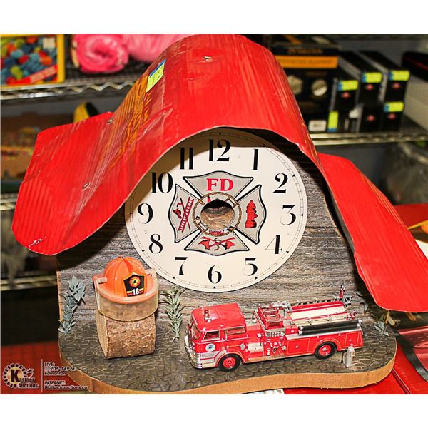 FIRE STATION THEMED BIRD HOUSE