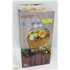 Image 1 : NEW 6L GLASS DRINK DISPENSER WITH METAL STAND