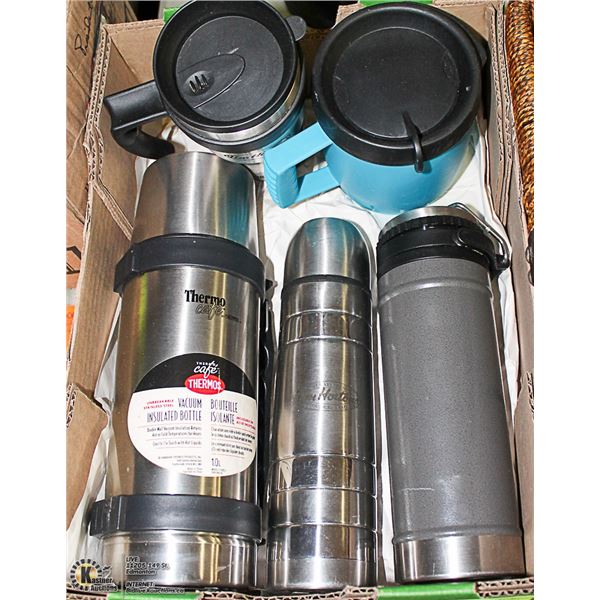 FLAT WITH LARGE THERMOS, TIM HORTONS