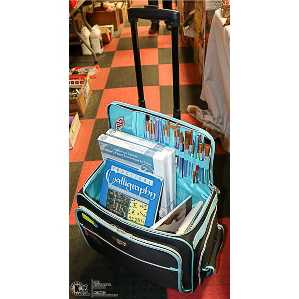 SUITCASE FULL OF CALLIGRAPHY & CRAFT SUPPLIES