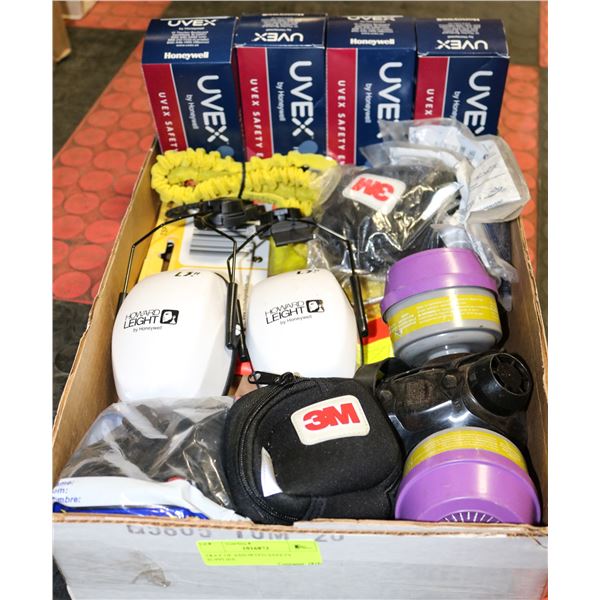 TRAY OF ASSORTED SAFETY SUPPLIES