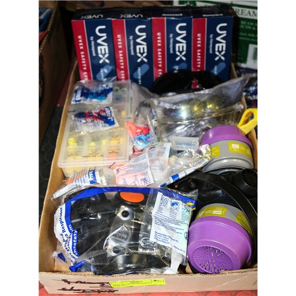 TRAY OF ASSORTED SAFETY SUPPLIES
