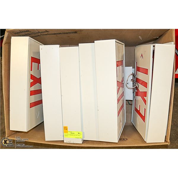 LOT OF 6 COMMERCIAL EXIT SIGN LIGHTS