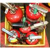 Image 1 : LOT OF 6 FIRE EXTINGUISHERS IN VARIOUS SIZES,