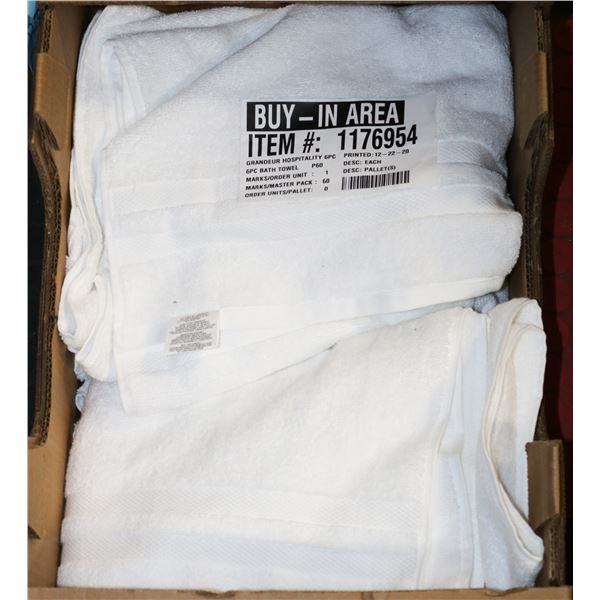 GRANDEUR HOSPITALITY BATH TOWEL 6 PACK