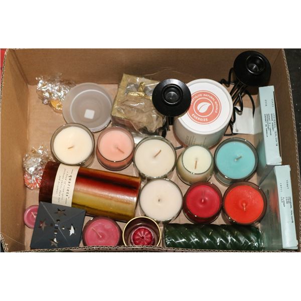BOX OF NEW SCENTED CANDLES INCL. STRAWBERRY-
