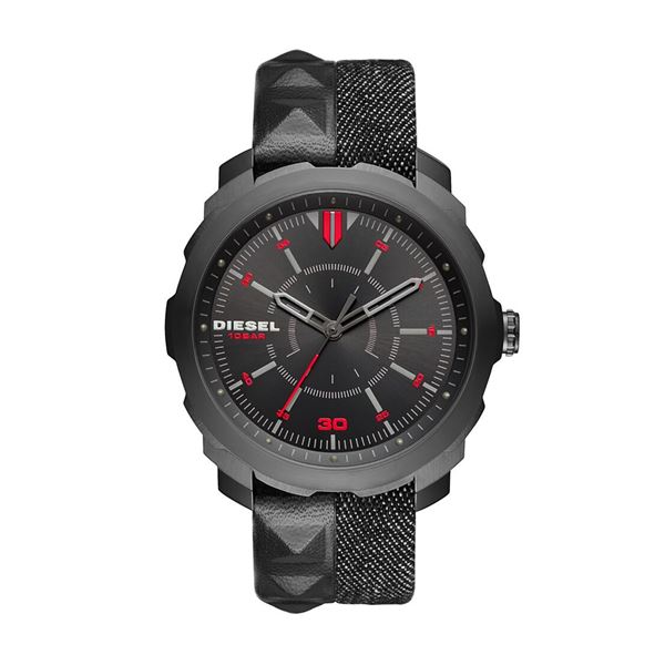 NEW DIESEL BLACK GUNMETAL DIAL 46MM MSRP $220