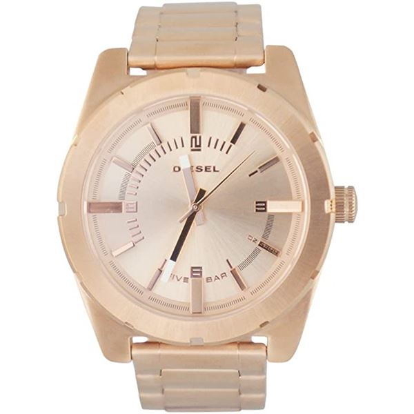 NEW DIESEL ST STEEL ROSE GOLD TONE 44MM MSRP $309