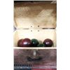 Image 1 : LAWN BOWLING BALLS WITH WOODEN CASE