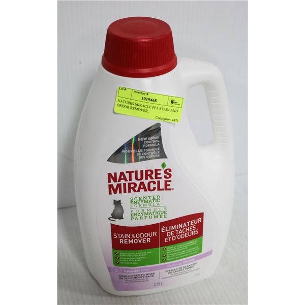 NATURES MIRACLE PET STAIN AND ORDOR REMOVER,
