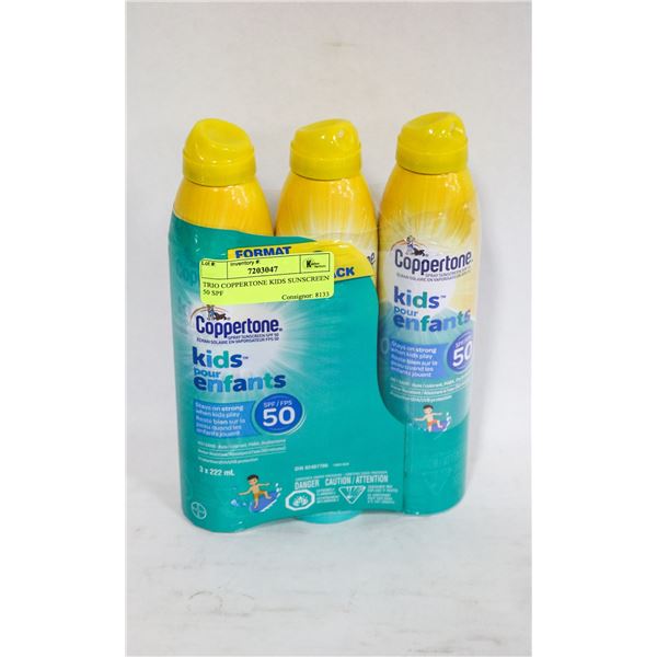 TRIO COPPERTONE KIDS SUNSCREEN 50 SPF