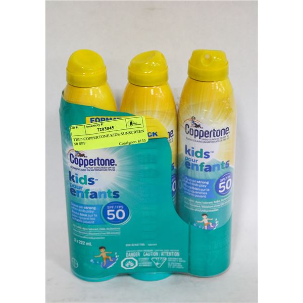 TRIO COPPERTONE KIDS SUNSCREEN 50 SPF
