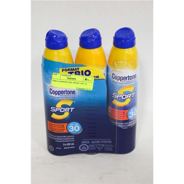 TRIO COPPERTONE SPORT SPF 30