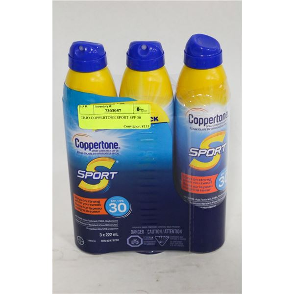 TRIO COPPERTONE SPORT SPF 30