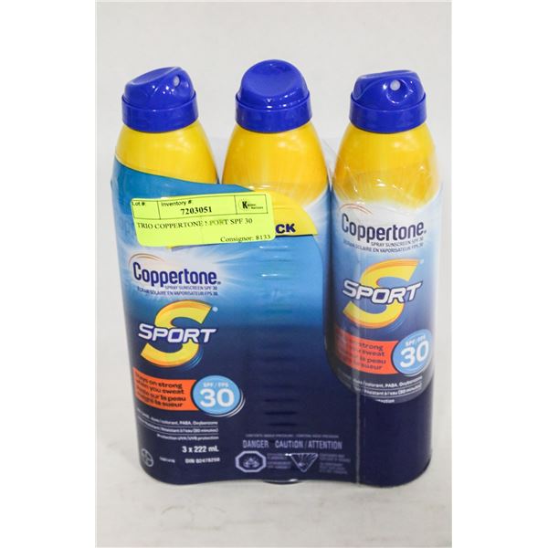 TRIO COPPERTONE SPORT SPF 30