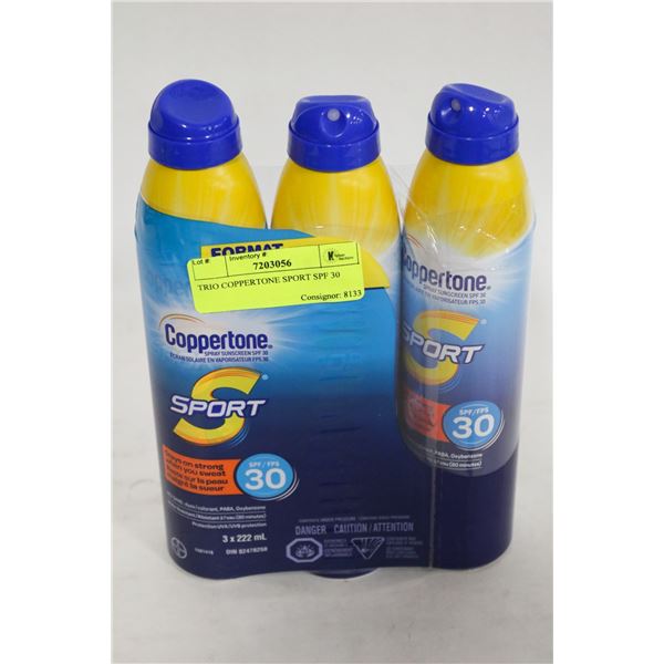 TRIO COPPERTONE SPORT SPF 30