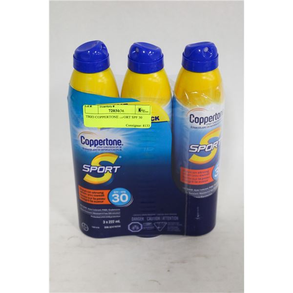 TRIO COPPERTONE SPORT SPF 30